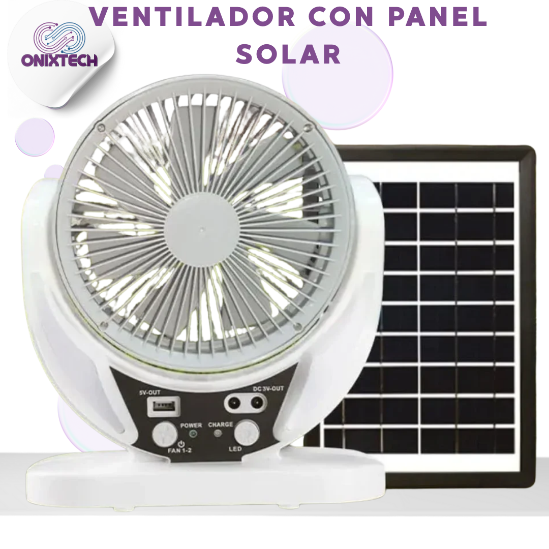 VENTILADOR CON PANEL SOLAR